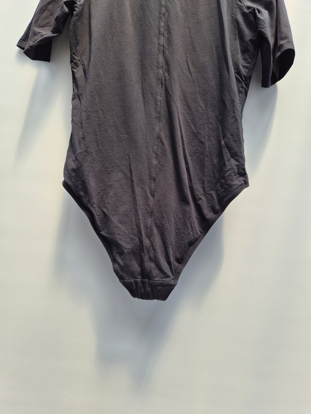 Everlane Supima Cotton Short Sleeve Bodysuit Black Large Clean Girl Minimalist - Picture 13 of 16
